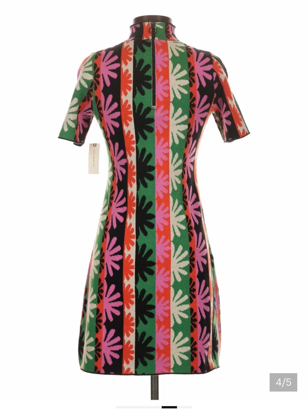 Anthropologie Nina Floral Stripe Knit Mod Dress - Picture 5 of 10